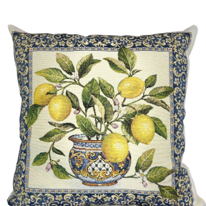 Cuscino in Gobelin "Limoni in Cornice"