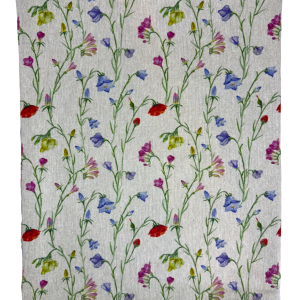 Tessuto d'Arredo "Campanule e Papaveri"