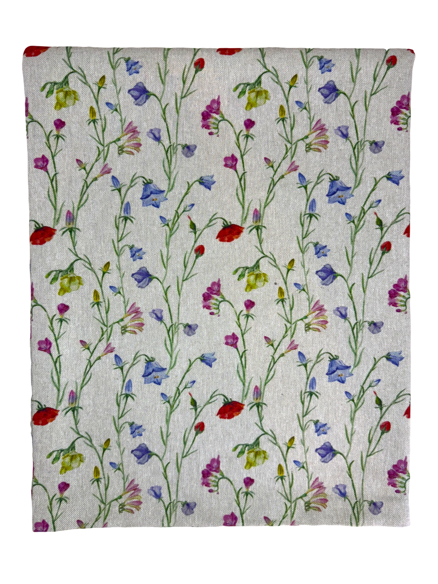 Tessuto d'Arredo "Campanule e Papaveri"