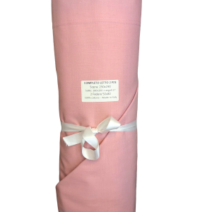 Completo Letto Matrimoniale "Tinta Unita Rosa"